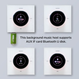 2026 Music Center Control Panel 86K-2 86*86mm <strong>Background</strong> Music Host Connect with Wired Ceiling Speakers Music Amplifier Panel - Product Image 1