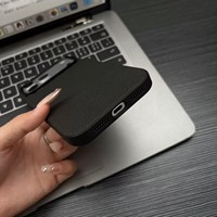 Coque de téléphone PC rétro mate unie pour 18 Pro Max ; Housse de protection intégrale antichoc pour 17/15