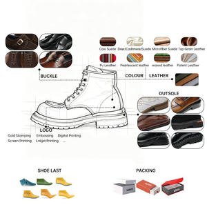 Fabricante OEM/ODM, Diseño Personalizado, Botas Formales de Desierto para Hombre, Botas de Cuero con Construcción Goodyear, Nuevo Forro de Piel de Vacuno, Tobillo Suave Lavado - Product Image 2