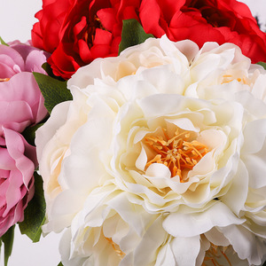 ช่อดอกโบตั๋นประดิษฐ์ สีขาว แดง แชมเปญ ส้ม ม่วง พีช คุณภาพสูง เหมาะสำหรับตกแต่งงานแต่งงานและบ้าน - Product Image 3