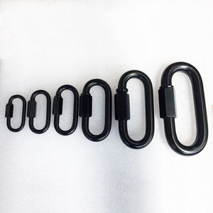 Черный матовый овальный карабин, коммерческое быстрое соединение с винтовой цепью - Product Image 1