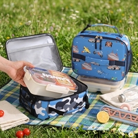 HuduiBrand Duurzame Waterdichte Geïsoleerde Oxford Lunchtas voor Kinderen Draagbare Thermische Koeltas Lekvrije Rits Sluiting 5 Inch School
