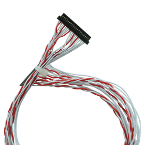 20针1.0毫米节距扭曲扁平带状电缆黑色连接器聚氯乙烯/尼龙IP65额定纯铜导体摩托车电脑用途 - Product Image 1