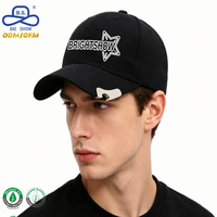 Casquette de baseball unisexe en coton à 6 panneaux avec visière incurvée, certifiée Sedex OEM, avec décorations métalliques et logo personnalisé pour un usage décontracté en extérieur
