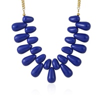Collier statement punk exagéré CHINTEN pour femme, pendentif en résine, chaîne à maillons en acier inoxydable plaqué or 18 carats avec perles