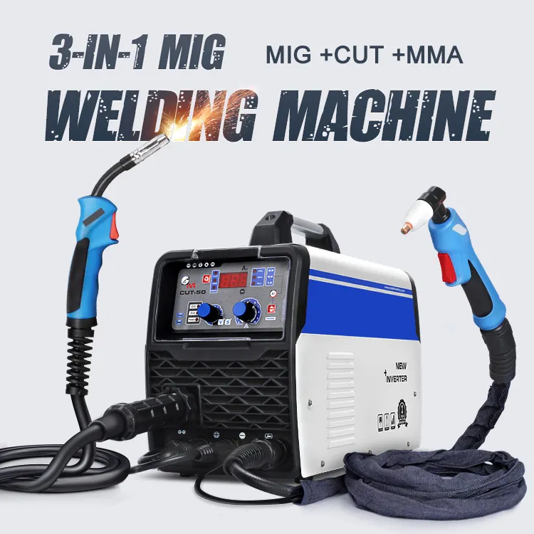 Saldatrice multifunzione MIG CUT ARC MMA 3 in 1 saldatore semiautomatico Mig/taglio al plasma/stick M cutter 220V