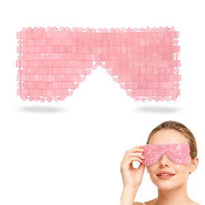 Großhandel Natürlicher Kristall Kühlender Schlaf-Gesichts-Augenmassagegerät Natürliche Rosenquarz-Augenmaske für Hautschönheit - Product Image 1