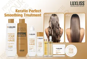 Luxliss Argan Oil 1000ml Cysteine Curl Softening Smoothing Straightening Treatment Keratin Nanoplastia Hair Treatment