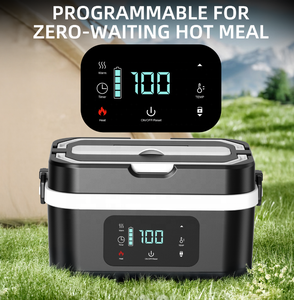 Nuevo Contenedor Eléctrico Portátil de Acero Inoxidable de 1.35l y 30000mah para Calentar Alimentos, <span class=keywords><strong>Olla</strong></span> para <span class=keywords><strong>Arroz</strong></span> con Bolsa de Transporte, Calentador de Comida - Product Image 3