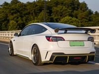 Kit carrosserie Runde New Hacker Robot Tesla Model 3 2019-2023, capot GT, spoiler, pare-chocs avant/arrière, FRP/fibre de carbone, ajustement parfait à 100%