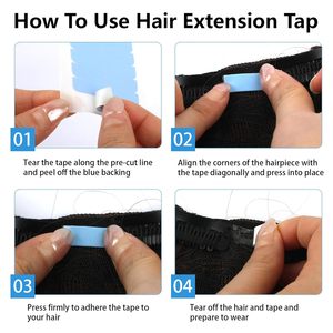 Cinta Adhesiva de Polietileno <span class=keywords><strong>para</strong></span> Extensiones de Cabello, 144 Piezas de Repuesto, Doble Cara, Fuerte, Sin Residuos, 0.3-1.6 Pulgadas por Pieza, Popular y de Moda - Product Image 5