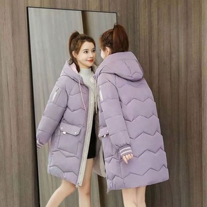 Vêtements d'hiver pour femmes, mi-longs, à capuche, en coton, épais et chauds - Product Image 2