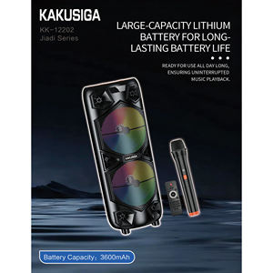 Kakusiga 2x12 In Rechargeable <b>Speaker</b> <b>With</b> Remote And Wireless <b>Microphone</b> Portable Bluetooth Party <b>Speaker</b> - Product Image 2