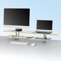 Support pour ordinateur portable à double écran Support de bureau pliable et allongé pour moniteur 17-30 "Support de jeu avec support de table