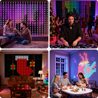 Guirlandes lumineuses LED RGBIC WS2812B, lumières féériques programmables à un seul pixel pour la décoration de la chambre, de la fenêtre et des fêtes