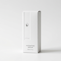 Boîte à rabat blanc style boutique pour produits de beauté - Emballage esthétique minimaliste avec logo personnalisé