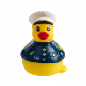 Vente en gros de jouets de bain et douche pour enfants jouets aquatiques mignons petits canards jaunes sur le thème de la police - Product Image 1