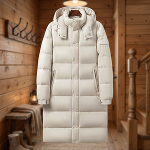 Mens & Women <b>Waterproof</b> Velour <b>Parkas</b> Hip Hop Long Puffer Coat <b>Jacket</b> with Zipper Closure Warm Padding - Product Image 3