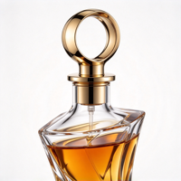 Bouteilles en verre transparentes, forme torsadée unique, bouteille en cristal clair avec liquide ambré pour cadeau et présentation de produits haut de gamme