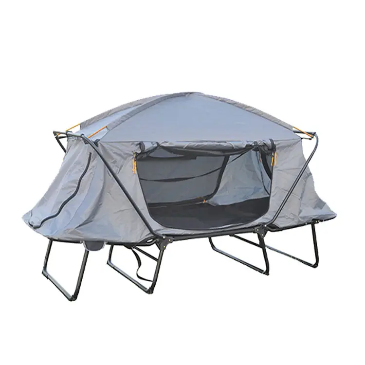 CT24 1 व्यक्ति उपयोग डेरा डाले हुए तम्बू आउटडोर उपयोग डबल परत तम्बू खाट निविड़ अंधकार पर्यावरण के अनुकूल सामग्री