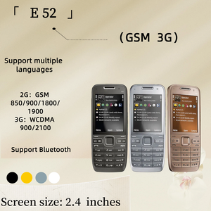 핫 올드 모바일 폰 <span class=keywords><strong>E52</strong></span> 스트레이트 버튼 1 SIM 카드 지원 스페인어 독일어 프랑스어 2.4인치 TFT 스크린 멀티 컬러 - Product Image 1