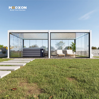 Pergolas motorisées en aluminium Mooxon pour l'extérieur, toit commutable, pergola bioclimatique pour patio, gazebo en aluminium facile à assembler, abris pour voitures