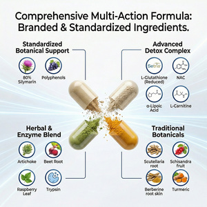 Capsules de santé du <span class=keywords><strong>foie</strong></span> pour adultes végétariens en gros |   Chardon-Marie et Glutathion |   Soutien antioxydant pour la santé du <span class=keywords><strong>foie</strong></span> - Product Image 2