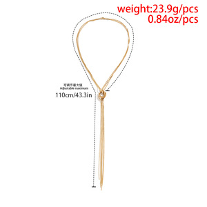 2025 Women's <strong>High</strong>-<strong>End</strong> Meila Long Chain Necklace Hot Selling Alloy Personalized Niche Tassel Chain Collarbone <strong>Jewelry</strong> - Product Image 6