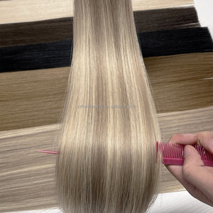 Extensions de cheveux Remy russes à double languette perforée, trame invisible avec trous, vente en gros d'usine, trame Genius XO, trame papillon - Product Image 2