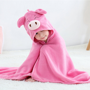 MICHLEY Bébé Cochon Rose <span class=keywords><strong>Dessin</strong></span> Animé Cape Filles Peignoir - Product Image 2