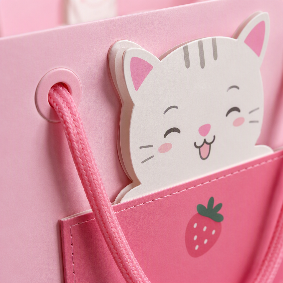 Cartoon Kids Gift Paper Bags Recycled Paperboard Rectangle Packaging ...