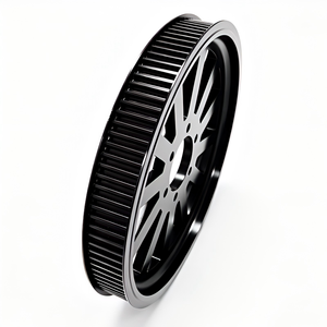Disque à couple élevé HTD 8m, diamètre extérieur 220 mm, aluminium sur mesure 45 #   <span class=keywords><strong>Poulie</strong></span> de distribution en acier 90T 118T pour moulin à farine - Product Image 2