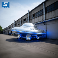 Grand modèle de soucoupe volante gonflable lumineuse, idéal pour les événements sur le thème de l'espace et la décoration d'expositions technologiques