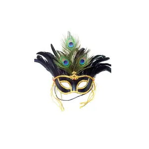 Fábrica Sexy Design Carnival Masquerade Party Feather Mask Personalizado Mardi Gras Feather Masks para festa feriado fornecimento