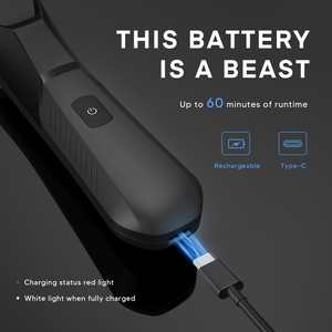 Professionele elektrische snoerloze lichaamshaartrimmer voor mannen, met keramisch mes, voor thuis, hotel en buitengebruik. - Product Image 5