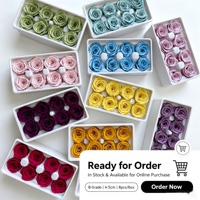 Têtes de roses stabilisées 4-5cm, Grade AB, 8 roses stabilisées, Vente en gros, Matériel floral DIY, Remise de diplôme, Noël, Fête des Mères, Nouvel An