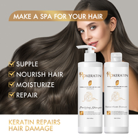 Traitement Capillaire Sans Formol Professionnel Complexe Kératine Brésilienne Lissante pour Cheveux Africains
