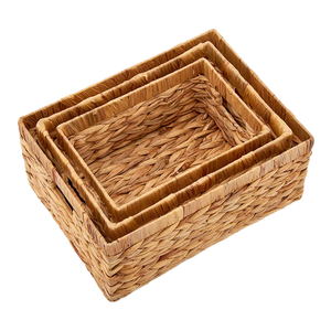Top Rated Seagrass <b>Wicker</b> <b>Basket</b> for Closet - Eco-friendly <b>Cube</b> Home Storage - Product Image 1
