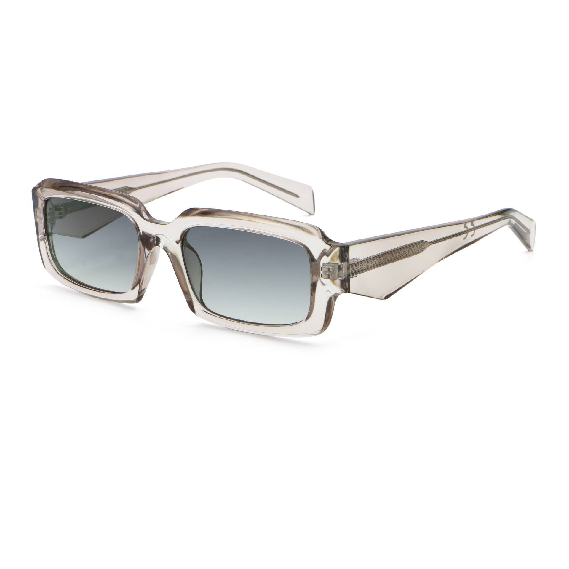 Transparent Gray Brand Design Handmade Thick Rectangle Sun 