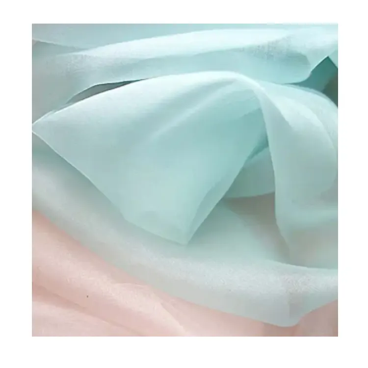 5.5mm naturel blanc soie organza soie tissu mariage robe formelle organza soie tissu