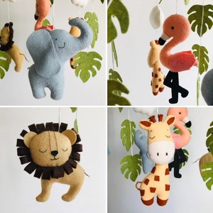 New Diy <strong>Fancy</strong> Cute Children Bed Hanging Toy Handmade Cloud Felt Safari Animals Nursery Baby <strong>Crib</strong> Mobile - Product Image 3