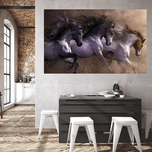 Cheval peinture à l'huile imprimer trois chevaux photo pour salon mur <span class=keywords><strong>affiche</strong></span> décor - Product Image 3