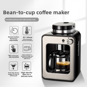 Machine à café automatique 2-en-1 la plus vendue pour la maison et le commerce, mini-moulin à café américain intégré - Product Image 4