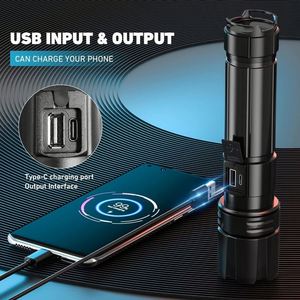 Wosen 100000 <span class=keywords><strong>lumen</strong></span> cao siêu sáng tầm xa mạnh mẽ LED <span class=keywords><strong>Torch</strong></span> ánh sáng XHP70 90 chiến thuật không thấm nước có thể sạc lại đèn pin - Product Image 5