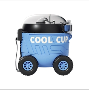 Vaso de agua con pajita de dibujos animados con temática de Mars Rover de 500 ml para niños en edad escolar: artículos para beber divertidos y prácticos - Product Image 1