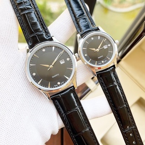 Ensemble de montres à quartz pour couple, cadran rond blanc, marqueurs en diamant, bracelet en acier inoxydable, montre-bracelet décontractée et professionnelle pour hommes et femmes Omegaes - Product Image 3