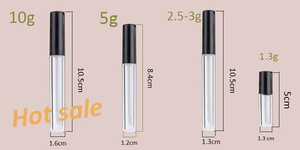 Tubes à gloss à lèvres vides, en plastique transparent, ronds, avec bouchons métalliques, pour emballage de maquillage des lèvres - Product Image 4