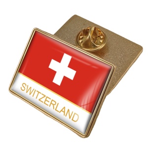 Insigne en cristal époxy pour drapeau <span class=keywords><strong>suisse</strong></span> Épingles pour drapeau du monde - Product Image 1