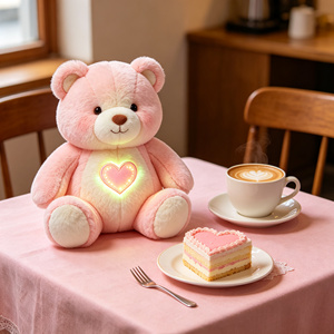 Ourson en peluche doux et lumineux à faible intensité, compagnon <span class=keywords><strong>de</strong></span> sommeil moelleux pour enfants, idéal pour la peur du noir, parfait pour la Saint-<span class=keywords><strong>Valentin</strong></span> en couple - Product Image 5