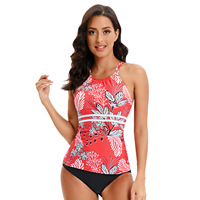 Tankini avec jupe à cordon de serrage avec logo personnalisé 2 pièces couverture Bikini maillot de bain vêtements de plage maillots de bain pour femmes vêtements de plage personnalisables